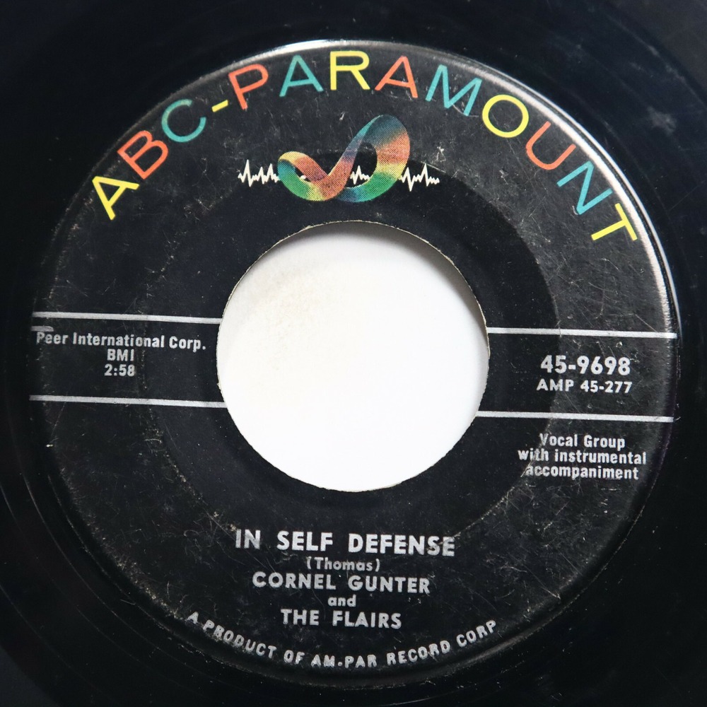 CORNEL GUNTER & THE FLAIRS - IN SELF DEFENSE / SHE LOVES TO‎ ROCK - DOO WOP 45